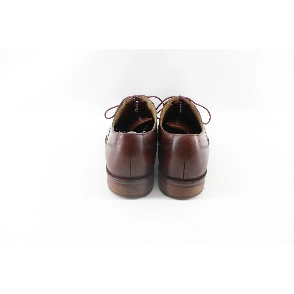 COLE HAAN GRAND OS MADISON C12848 OXFORD PLAIN TOE BROWN LEATHER SHOE MENS 10.5M